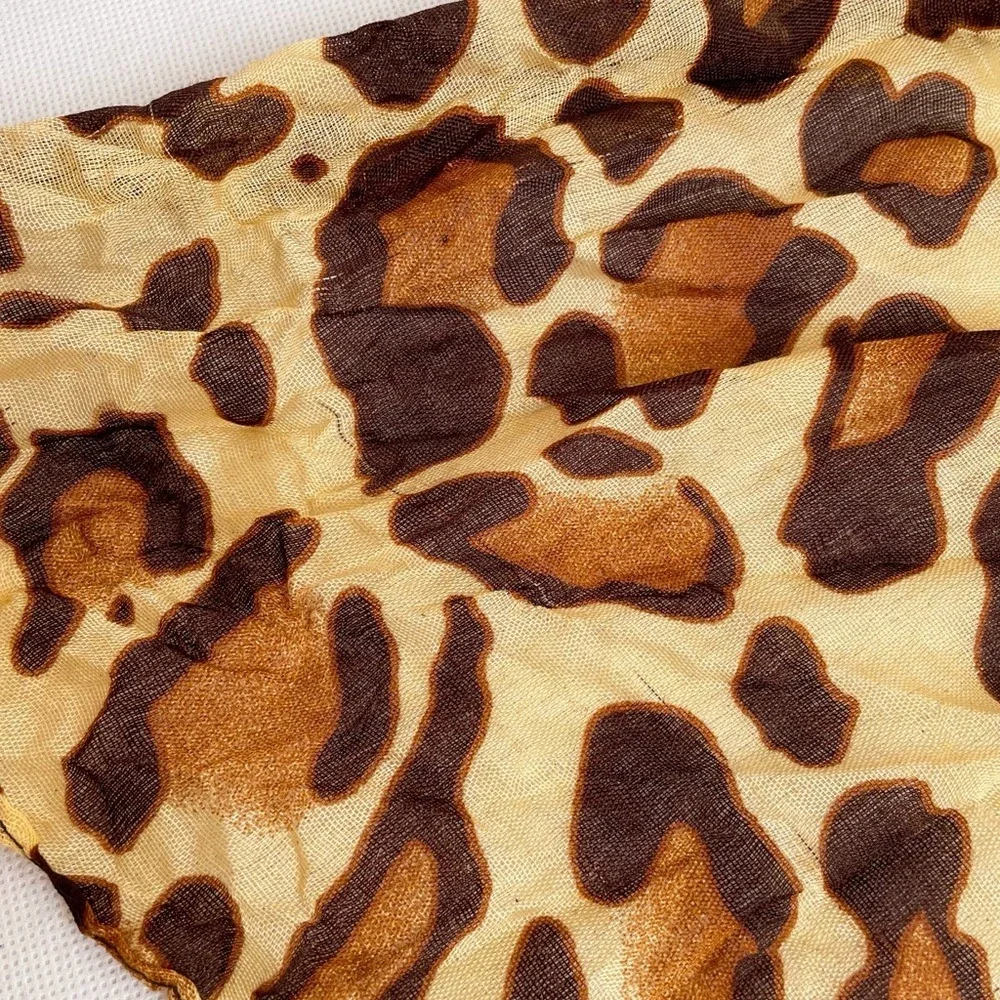 Classic Chic Maximalism Leopard Print Oversize Lightweight Cotton Scarf